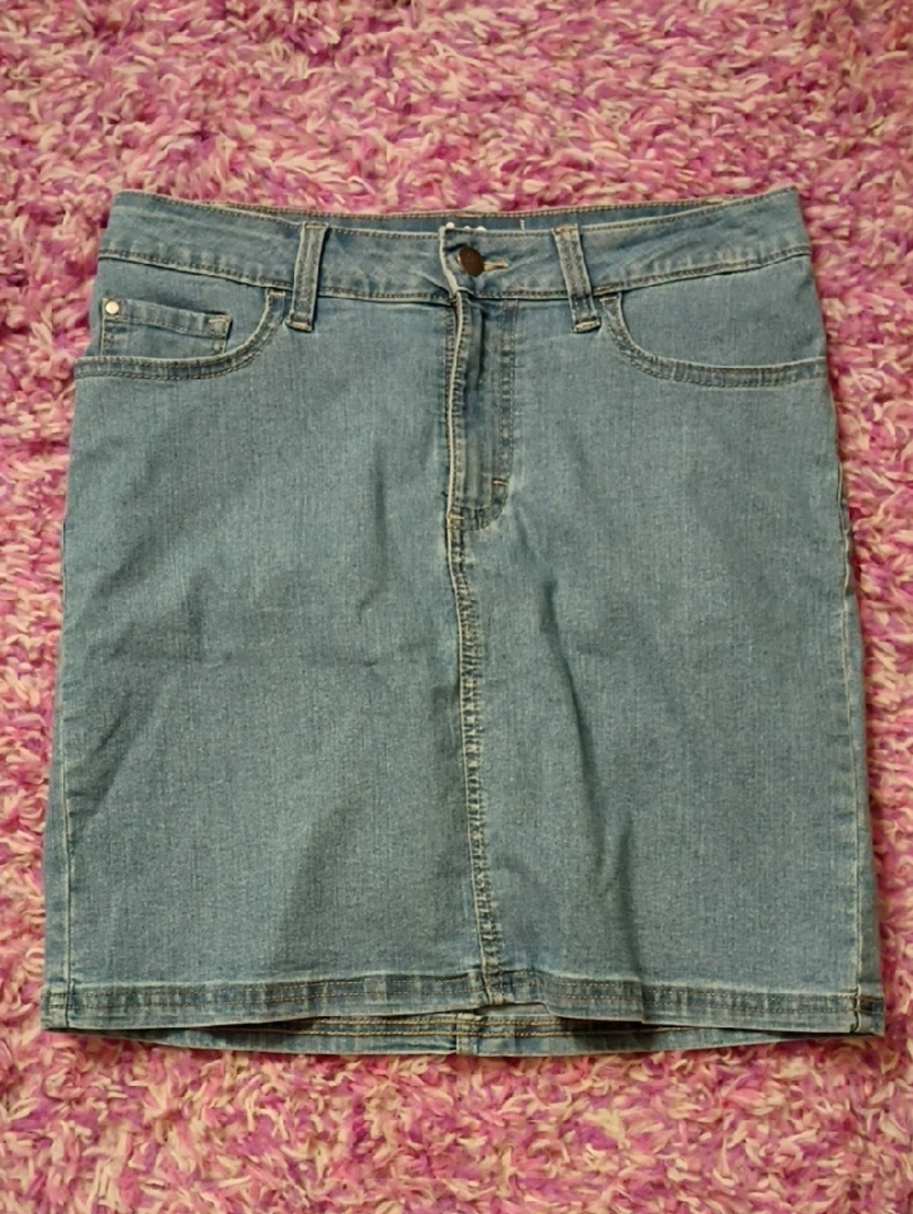 Lee Light Blue Denim Mini Skirt